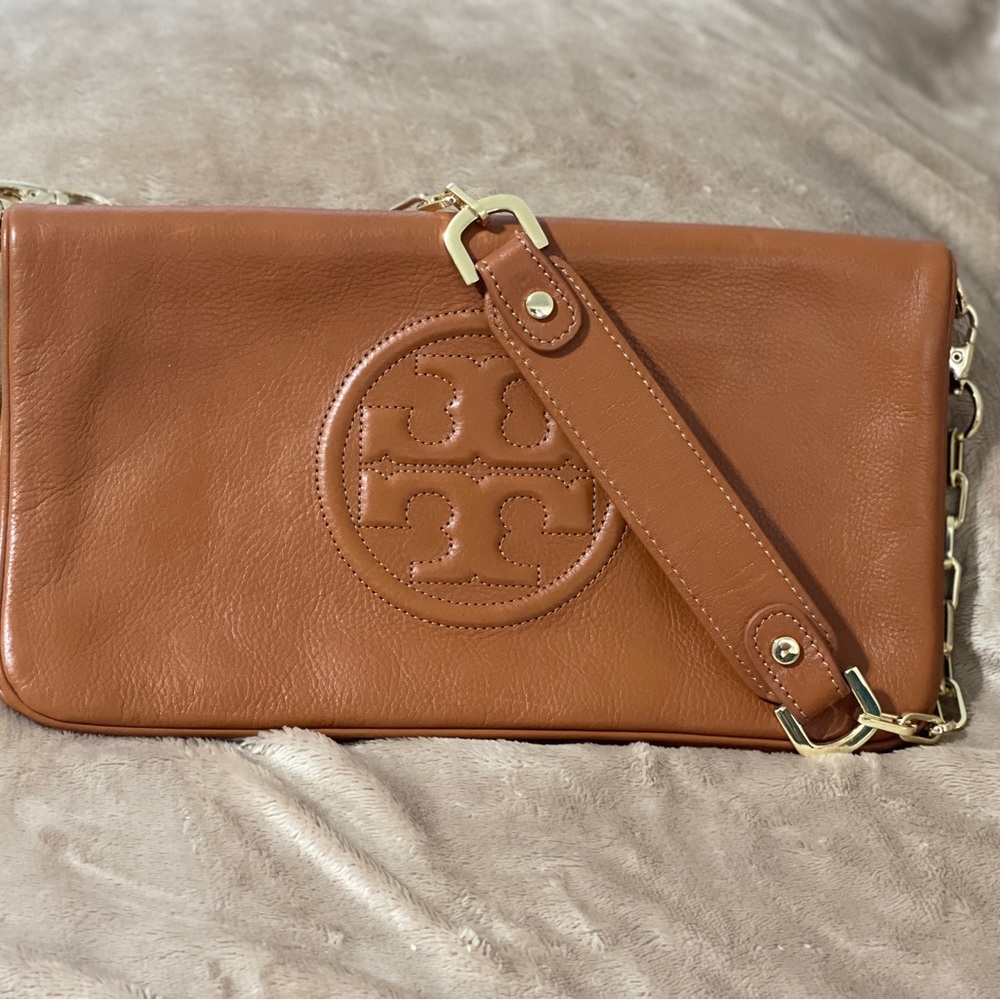 Tory Burch leather clutch